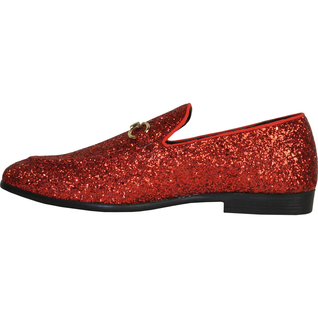 "Bravo" Red Glitter Tuxedo & Prom Shoes-4