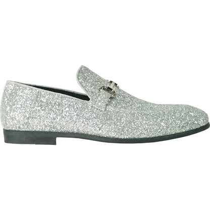 "Bravo" Silver Glitter Tuxedo & Prom Shoes-3