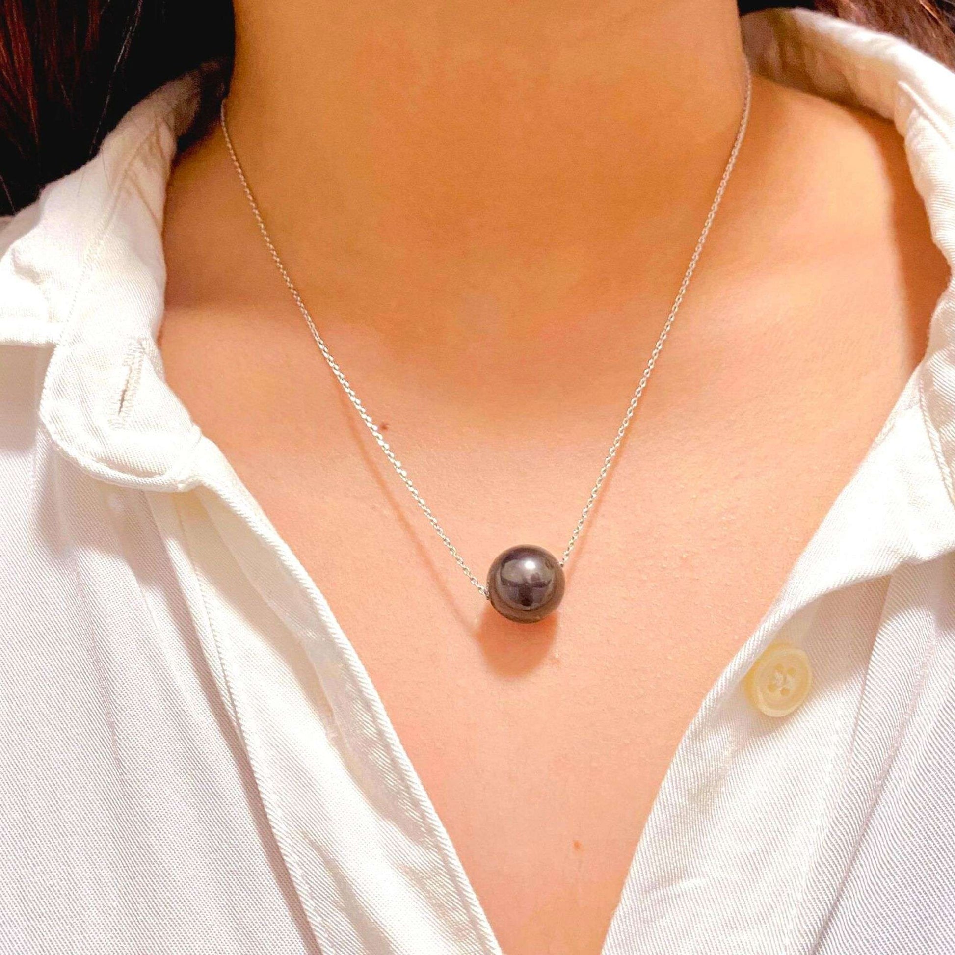 Tahitian Black Pearl Teva Pendant 12-13 mm-2