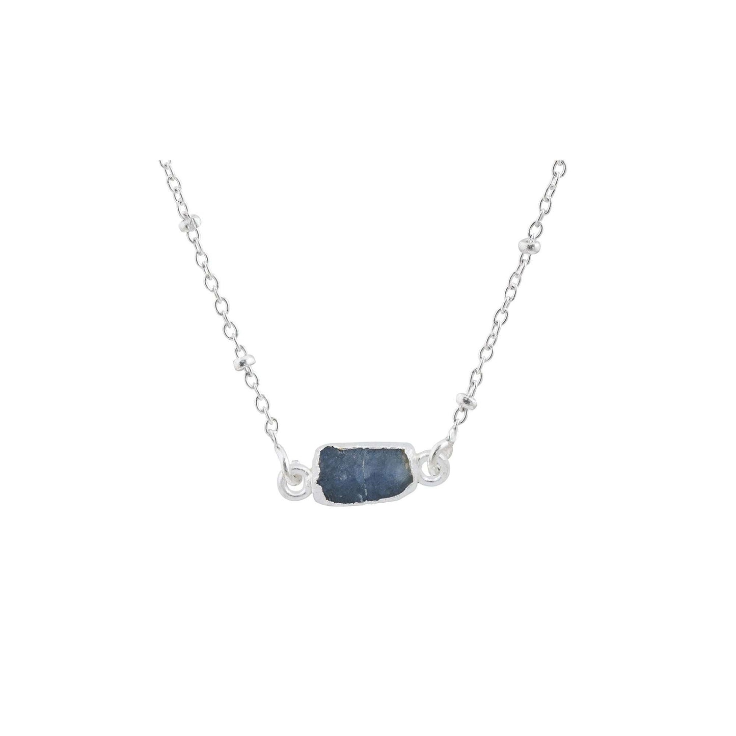 Handmade Sapphire Pendant in its Natural form in Silver 925-0