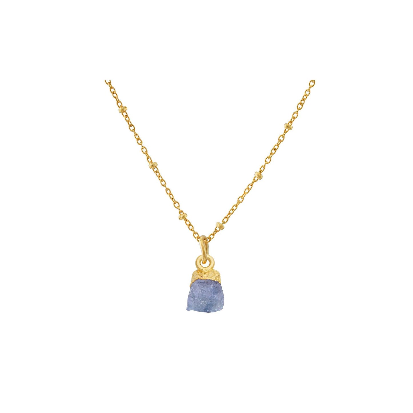 Handmade Tanzanite Pendant in its Natural form Gold Plated-0