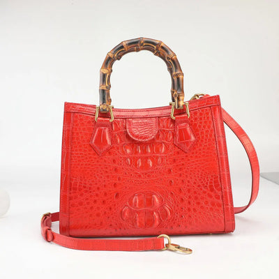 2023 Crocodile Skin Women shoulder Bag Genuine Leather crossbody Bag Fashion Classic Handbag Large Capacity Bamboo Joint Bag 45