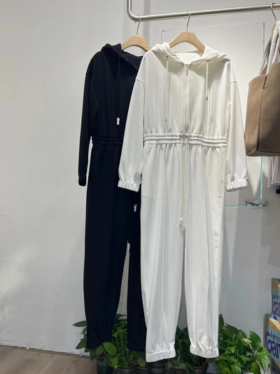 Long Sleeve Casual Style Jumpsuit, Cotton Spandex, Spring, Summer, 2022