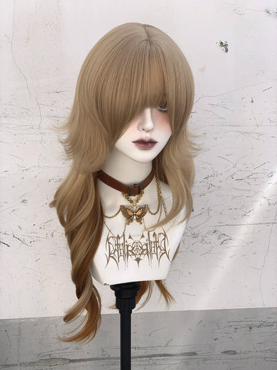 Gradient Color Wasteland Punk Lolita Gothic Style Wear Matching Female Wig