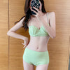 High-Grade Pearl Bikini Set with Blouse Covering Belly Thin New Swimsuit Female Summer Swimwear