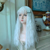White Curly Hair Female Personality Fashion Dark Gothic Style Punk Lolita Wig Realistic Wigs