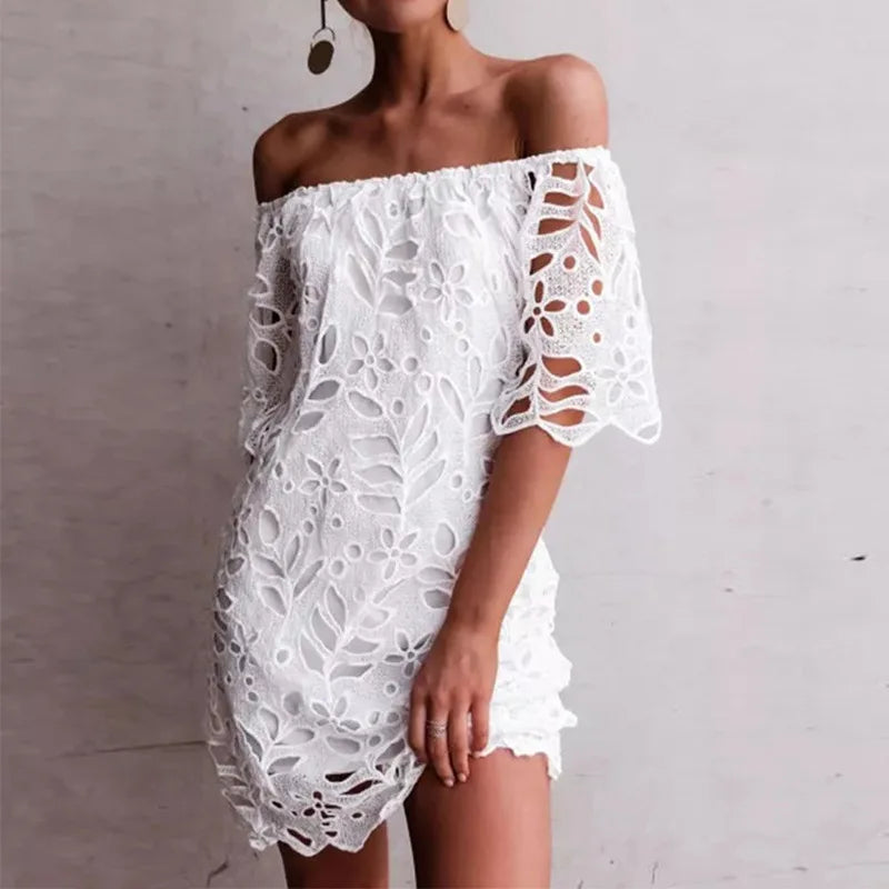 Short Dresses Women's Fashionable Tube Top Summer Clothes Lace Elegant Dress 2024 Spring and Summer New Styles