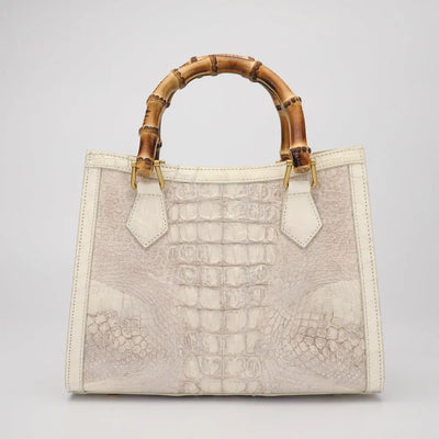 2022 New Designer Crocodile Bone Skin Women's Bag Genuine Leather Luxury Women's Handbag Fashion Large Capacity Lady Bag 45