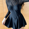 Sexy Style Conservative Cover Belly Thin Long Sleeve Blouse New Hot Spring Bathing Suit Women Swimwear