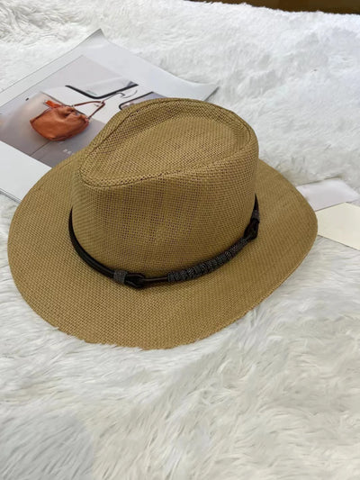 Exquisitely decorated summer casual straw hat