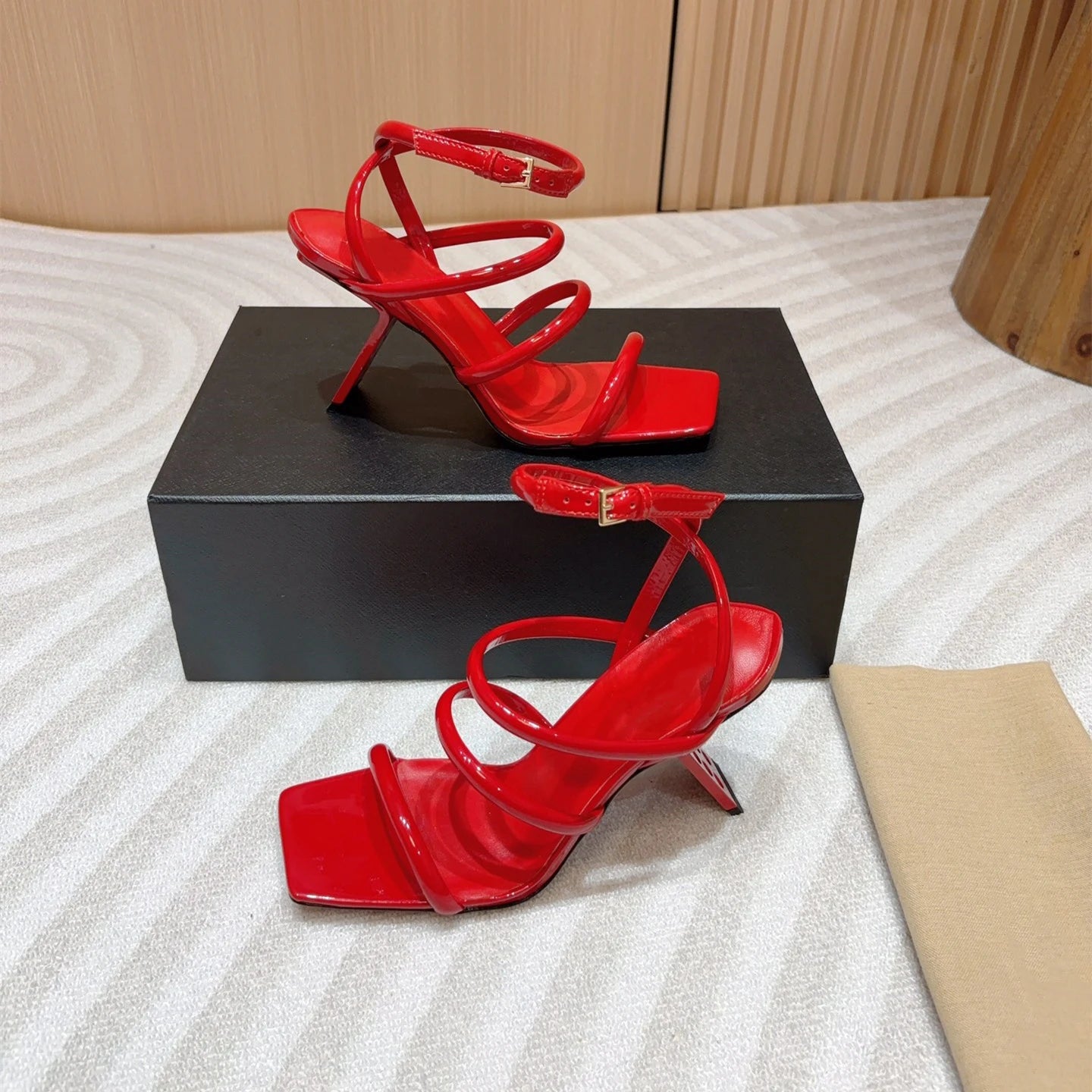 Shoes For Women Size35-41 Patent Leather Sandals Super High Heels Pumps Slingbacks Summer Mature Designer Shoes Zapatos De Mujer