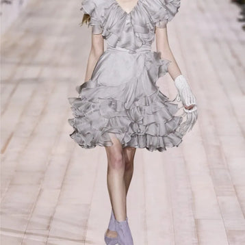 Fashion Fairy custom light luxury multi-tiered ruffled dress
