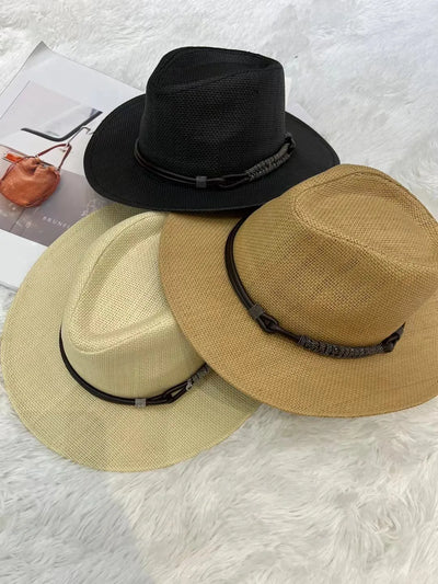 Exquisitely decorated summer casual straw hat