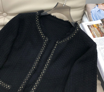 Celebrity elegant wool cashmere blended knitted dress set o-neck cardigan + sleeveless tank dress 2 pieces set outfits