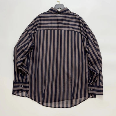 Summer Striped Loose Long Sleeve Blouse Top
