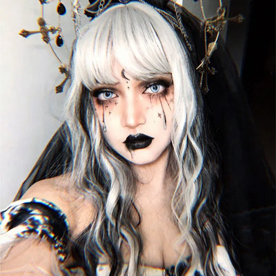 Dark Gothic Style Punk Dress up Women's Fashion Niche Wig Realistic Wigs