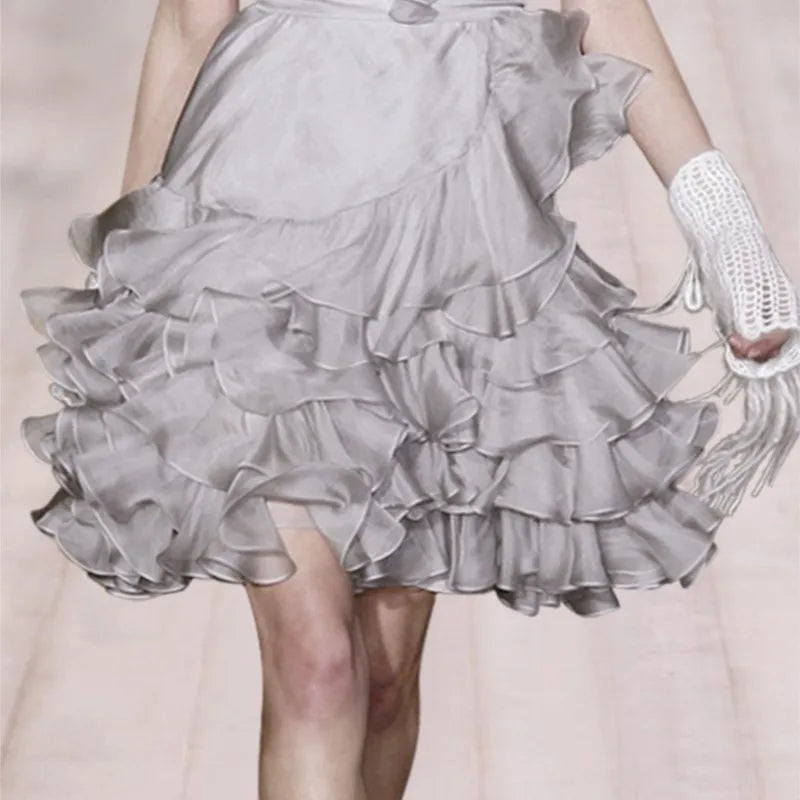 Fashion Fairy custom light luxury multi-tiered ruffled dress