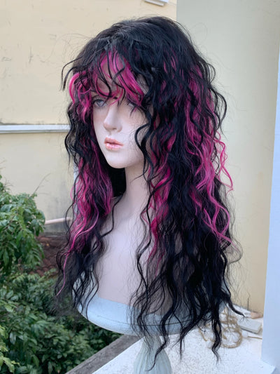 Personality Fashion Dark Gothic Style Punk Lolita Dress up Female Wig Curly Hair Realistic Wigs