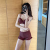 Swimsuit Women's Summer New Conservative Slim Looking Belly Covering Bikini Set Blouse Sexy Korean Swimwear