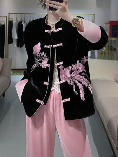 New Chinese Phoenix Embroidery Coat Women's Costume