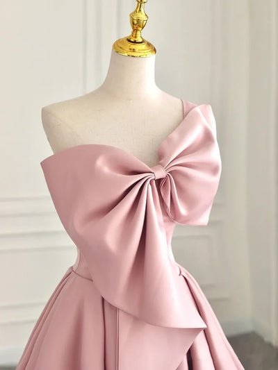 Pink Dress Engagement Tube Top Host Light Luxury Minority Evening Bride Satin Toast