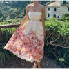 Summer Dress Fashionable Suspender Print Dress 2024 Summer New Sleeveless Slim Fit Women's Holiday Dress