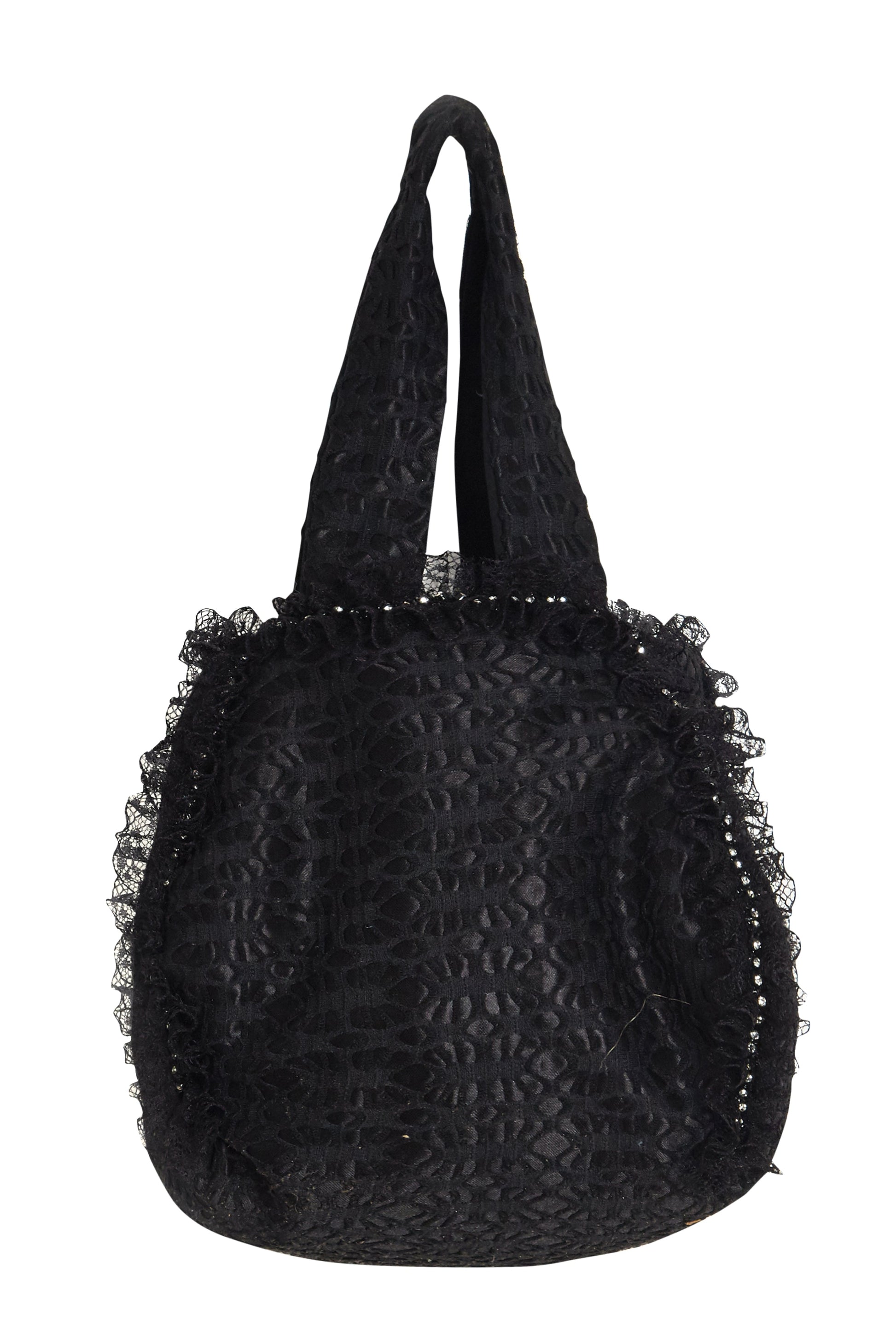 Black Lace Pouch Bag-0