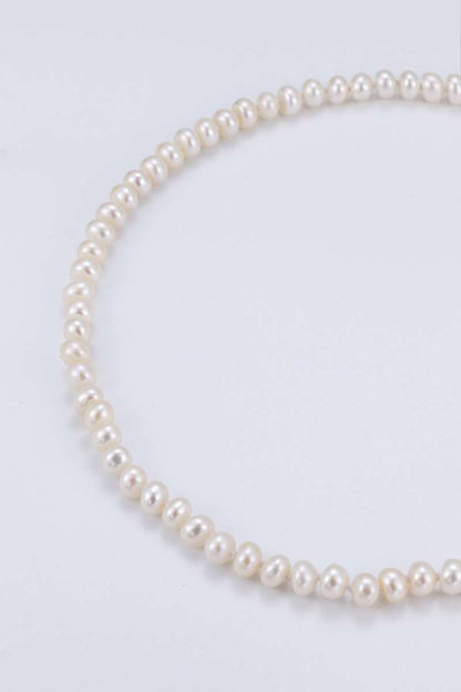 Georgian Jewellery Set 8 - 9 mm AAAA White Freshwater Pearls with 17' Strand-9