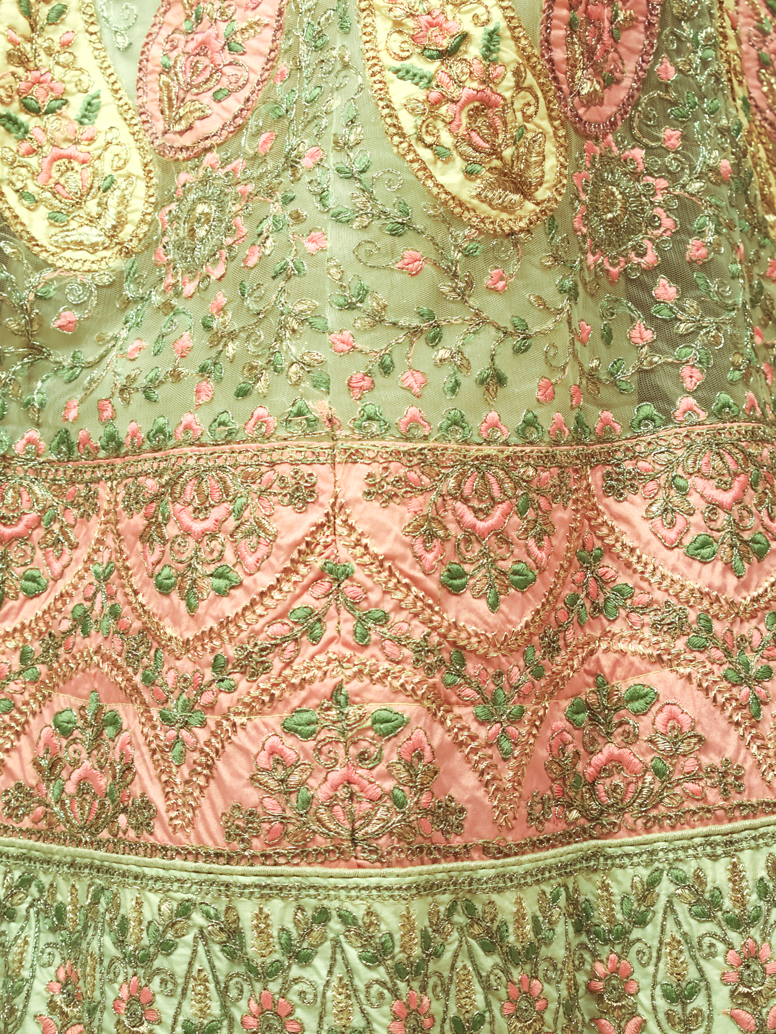 Semi-Stitched Lehenga with Embroidery & Zari Thread Work by Shreekama-4