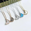 Beimu Butterfly Shell Turquoise Pendant Classic 925 Pure Silver Necklace For Women's Fashion High Quality Jewelry Gift