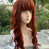 Red Curly Hair Female Wig Realistic Wigs