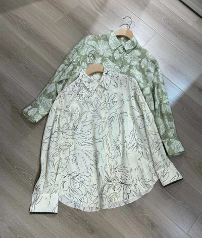 Silk Series/24 Spring/Summer New High Quality Printed Silk Shirt Vintage Floral Printing Long Sleeve Blouse