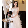 White Evening Dress Wedding Bridesmaid Long Dress Tube Top Feather Design Elegant Fairy Party Dress