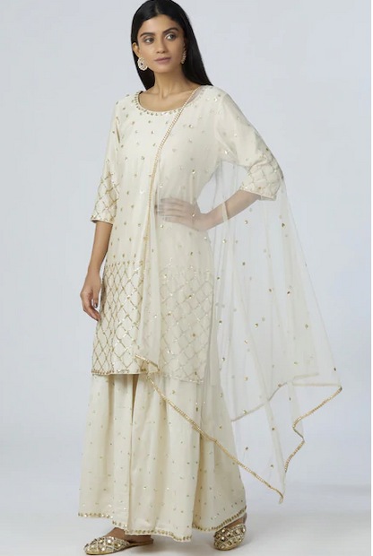 Chanderi Silk Kurta Sharara Set-4