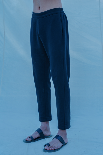 Cotton X Linen Black Trouser-2