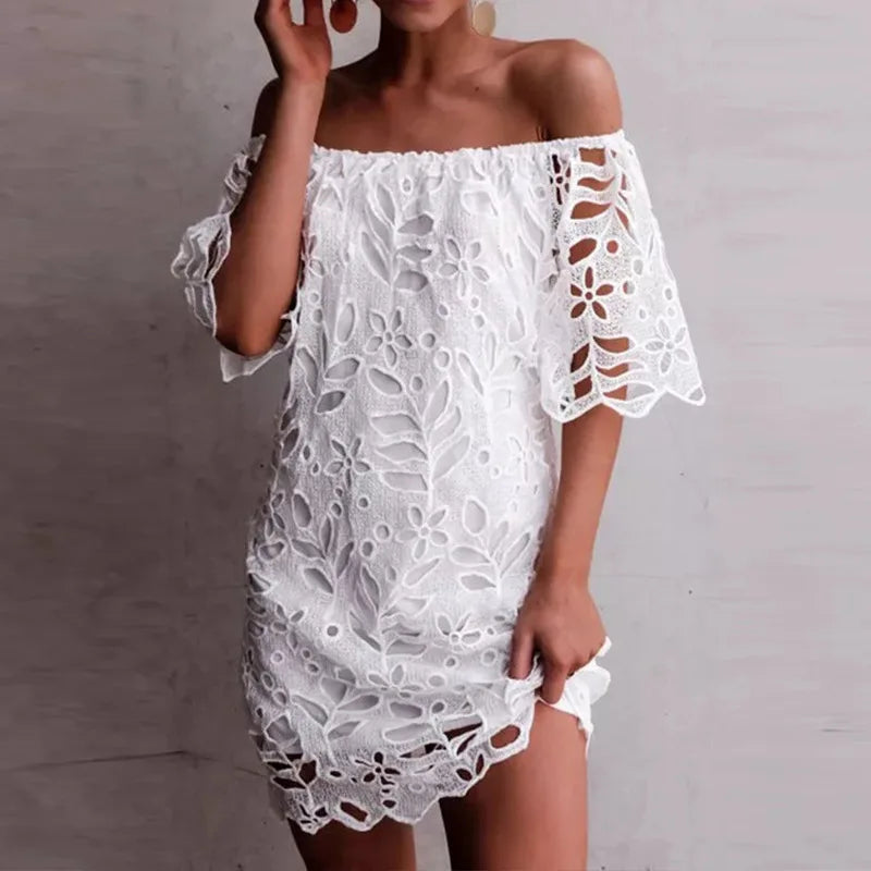 Short Dresses Women's Fashionable Tube Top Summer Clothes Lace Elegant Dress 2024 Spring and Summer New Styles