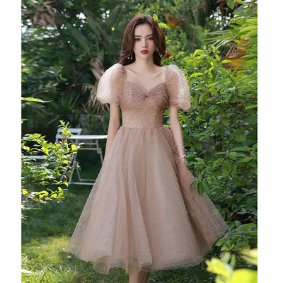 Girl Princess Lolita Dress Pink Elegant Bridesmaid Dress Graduation Performance Evening Dress 2024 Spring New Style Skirt