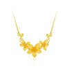 Happy Flower Wedding Necklace 9999 real gold 24K  Women's Life-to-Life Wedding Gift