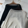 2024 Spring/Summer New Women's Wear Loose and Simple Silk Crocheted Hollow-out Knitted Blouse 0302