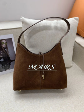 New High Quality Casual Fashion Retro Stitching Suede Tote Small Bag For Women 2024