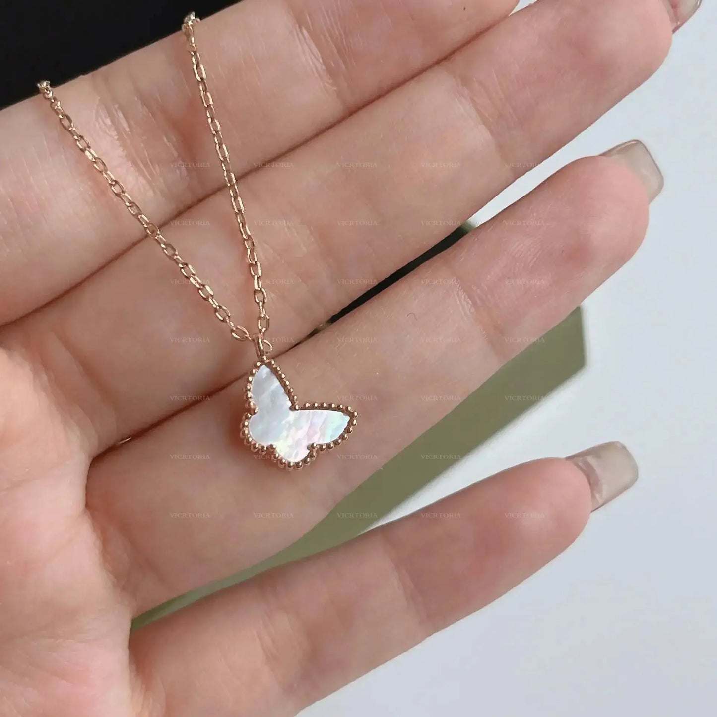 Beimu Butterfly Shell Turquoise Pendant Classic 925 Pure Silver Necklace For Women's Fashion High Quality Jewelry Gift