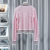 2024 Spring Summer Fashion Women's High Quality Hollow-out Knitted Coat Elegant V-neck Cardigans C924
