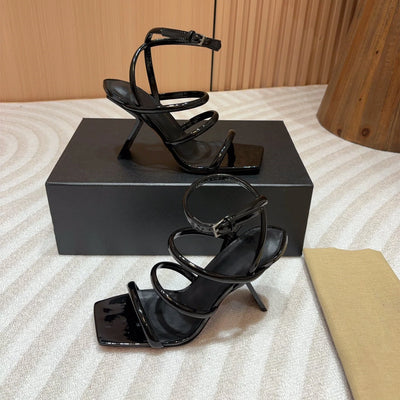 Shoes For Women Size35-41 Patent Leather Sandals Super High Heels Pumps Slingbacks Summer Mature Designer Shoes Zapatos De Mujer