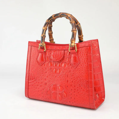 2023 Crocodile Skin Women shoulder Bag Genuine Leather crossbody Bag Fashion Classic Handbag Large Capacity Bamboo Joint Bag 45