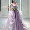 Purple Evening Dress Female Host Art Exam Adult Formal Light Luxury Minority Satin New