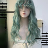 Green Curly Hair Female Wig Realistic Wigs