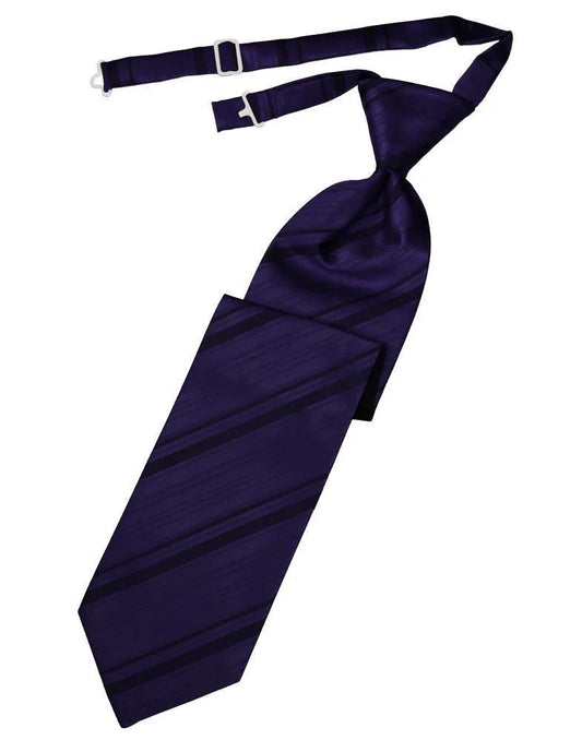 Striped Satin Kids Necktie-0