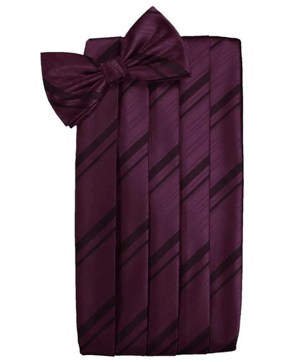 Kids Striped Satin Cummerbund-5