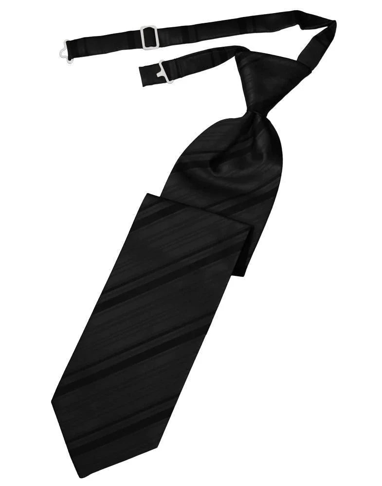 Striped Satin Kids Necktie-6