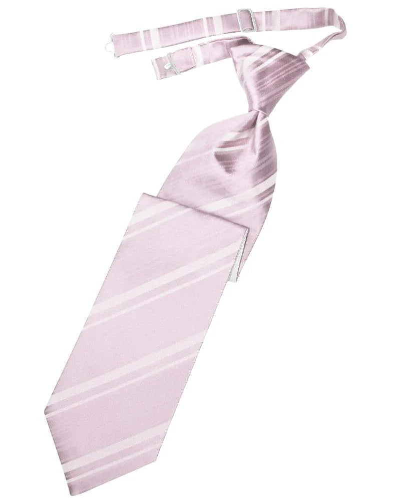 Striped Satin Kids Necktie-7